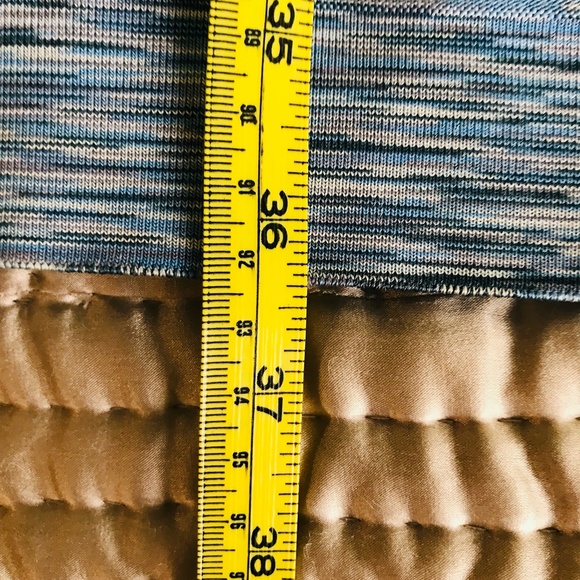 KAREN MILLEN {4} Dress Light Blue Metallic Knit Bodycon - Picture 12 of 15